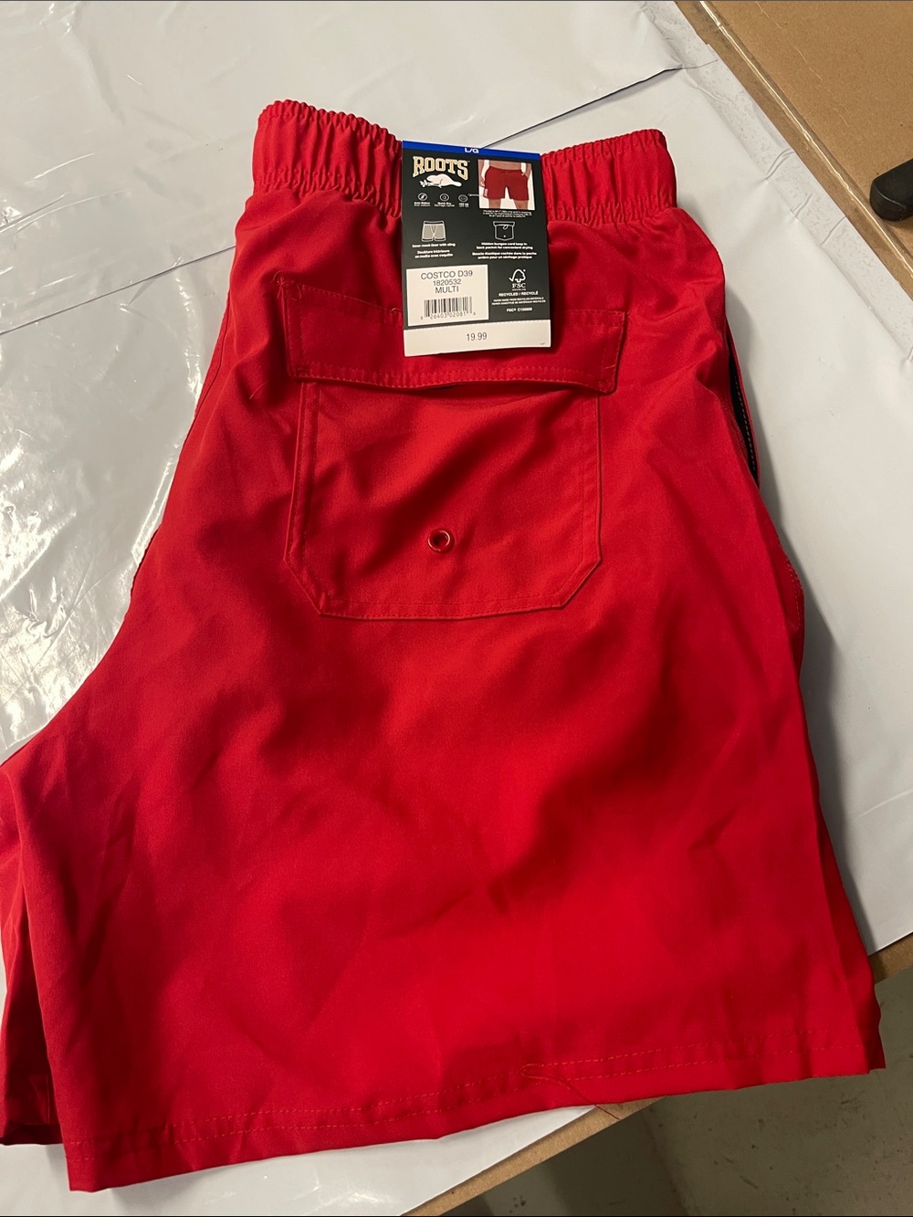 Roots Bright Red Swim Shorts